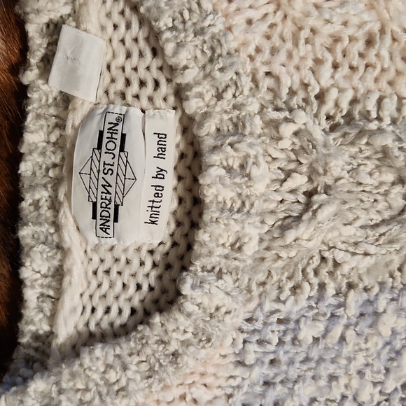 Vintage Andrew St. John Hand Knitted Sweater Sz Sm - Picture 2 of 7